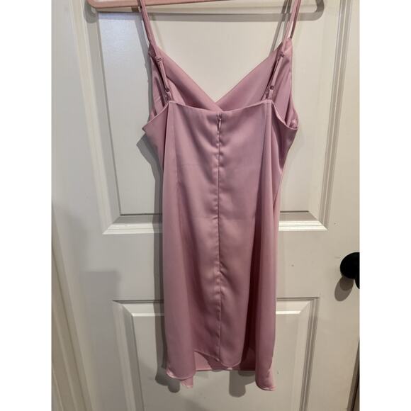 Urban Outfitters UO Mallory PINK Cowl Neck Slip Dress Adjustable Straps Size M - Picture 8 of 9